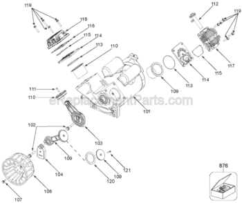 Part Location Diagram of K-0648 Porter Cable Kit Comp Ring HP Rep